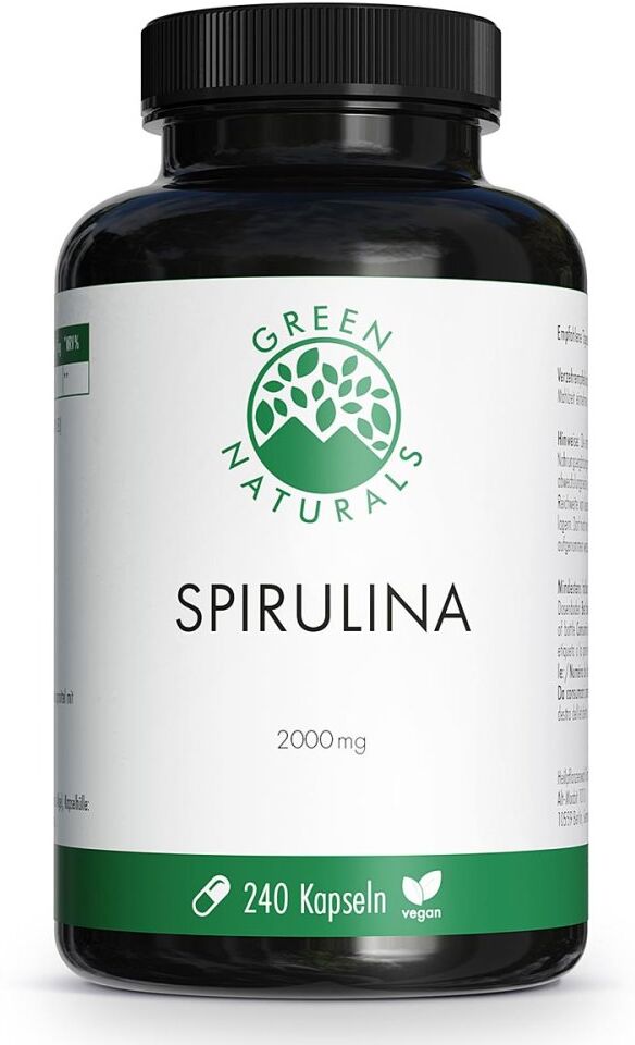 Green Naturals Spirulina 2000mg Kapseln vegan