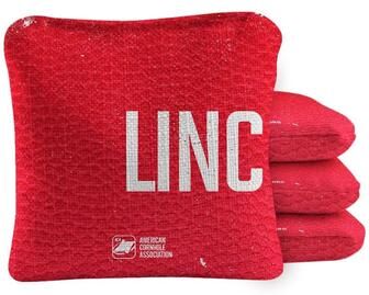 Skip's Garage Lincoln Red Dual Sided Cornhole Bags