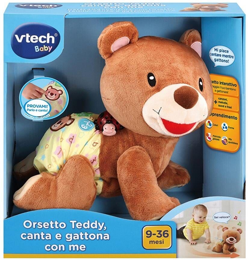 Lernspielzeug VTECH "Orsetto Bär Interaktiv, Plüsch, Italienisch", Kinder, braun (braun, mehrfarbig), Lernspielzeug Lernspielzeug braun, mehrfarbig Einheitsgröße