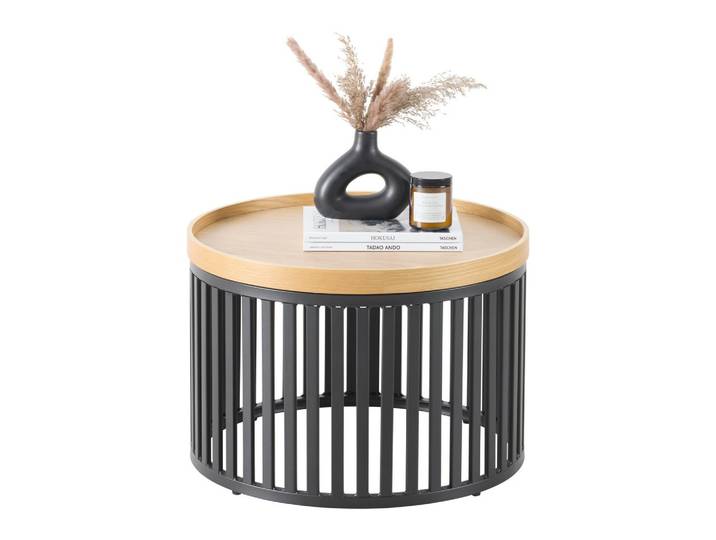 Couchtisch Jail Naturfarben/Schwarz