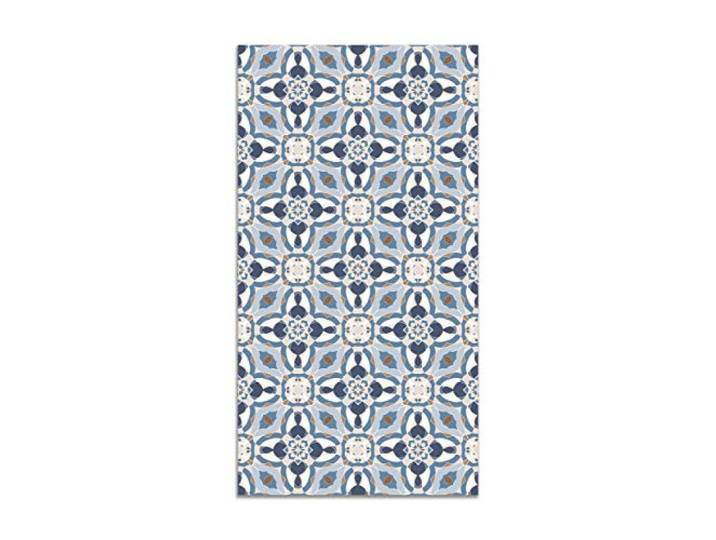 Panorama Tapis du Sol Vinyle du Sol Cuisine Salon - Différentes Tailles - (Tuile Kaléidoscope Oriental Bleu 120x170 cm)