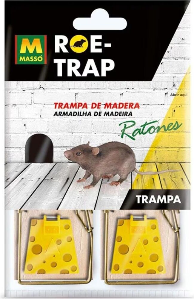 Masso Trampa Para Ratones Massó Roe-Trap De Madera Amarillo Talla Única Unisex