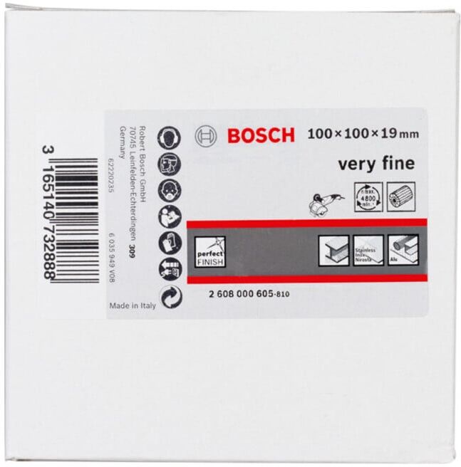 Rouleau abrasif à lamelles BOSCH avec non-tissé 19 mm super fin 100 mm (2608000605)
