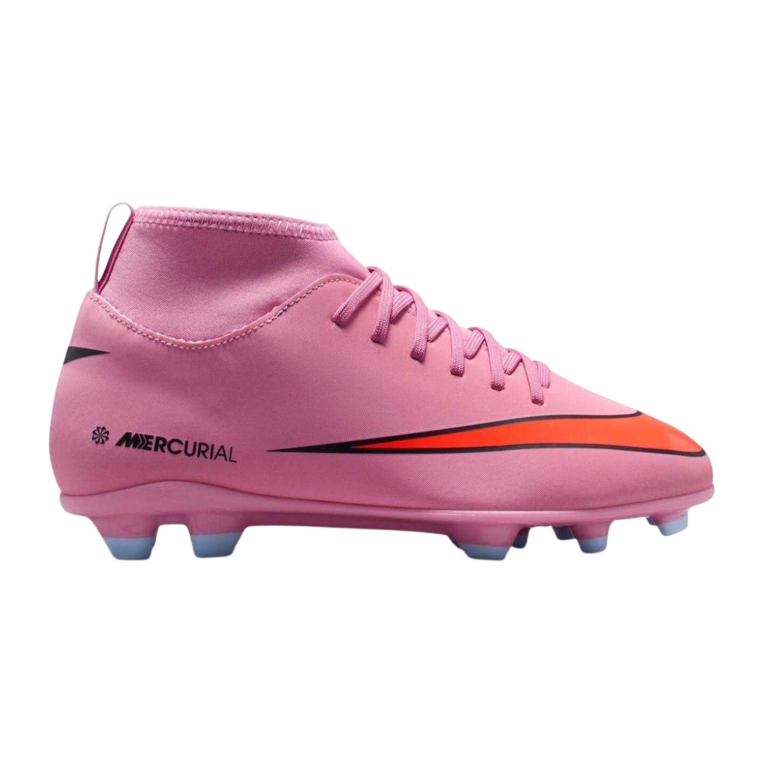 Nike - "Mercurial" Fußballschuhe mit festem Boden für Kinder (Pink/Schwarz)