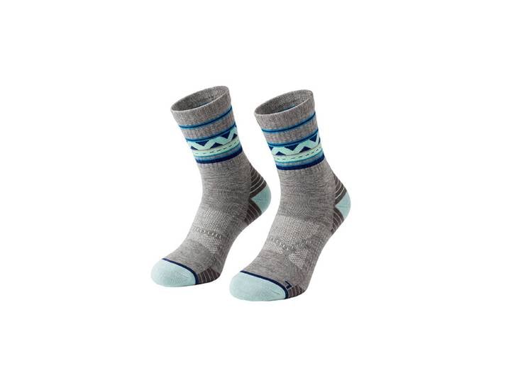 Mobi Garden Chaussettes en laine pour randonnée en plein air_ Gris clair_ M