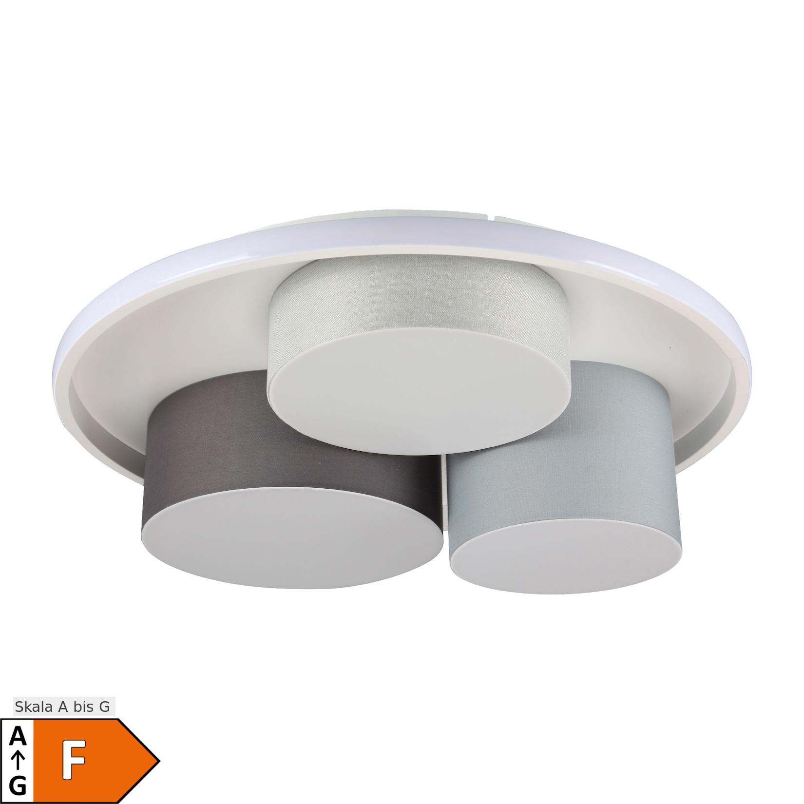 Näve 3er LED Deckenleuchte "EPPAN" Ø: 49cm grau