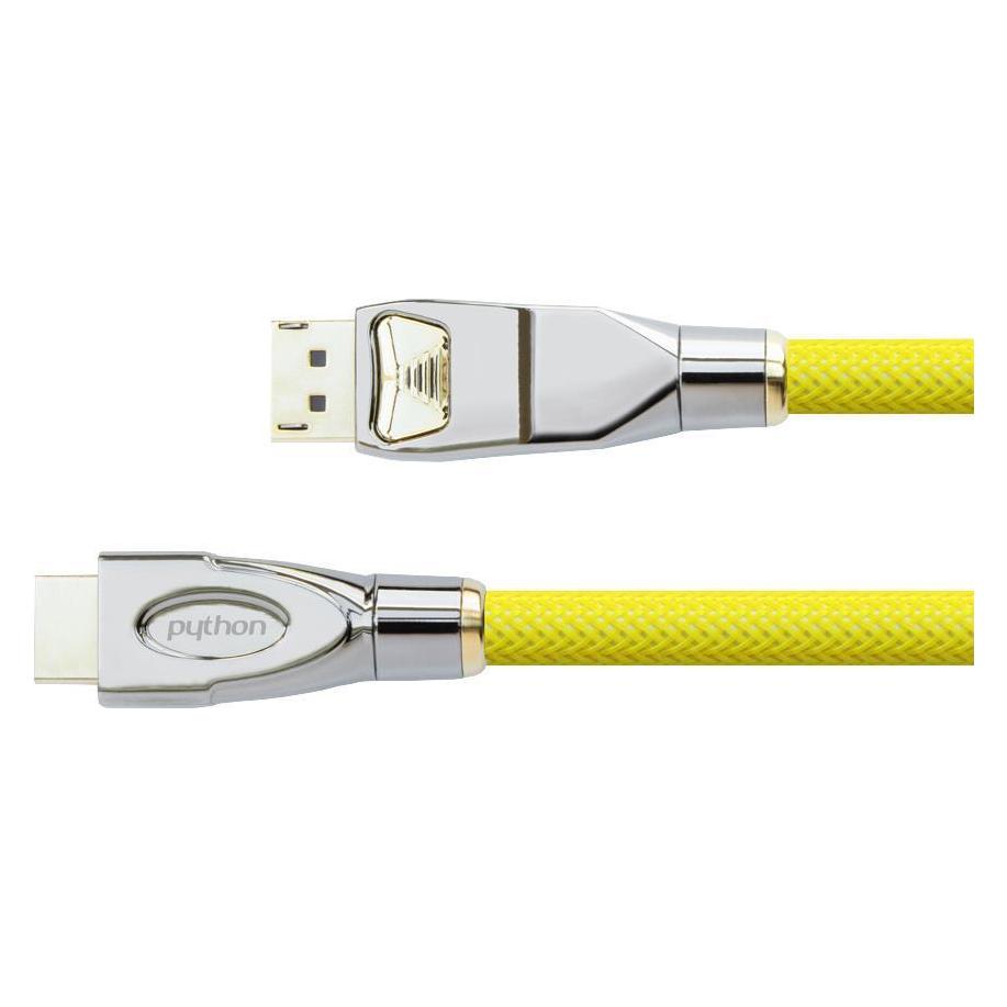 Python Anschlusskabel DisplayPort 1.2 an HDMI 2.0, 4K2K / UHD, 24K vergoldete Kontakte, OFC, Nylongeflecht (1 m) (GC-M0089)