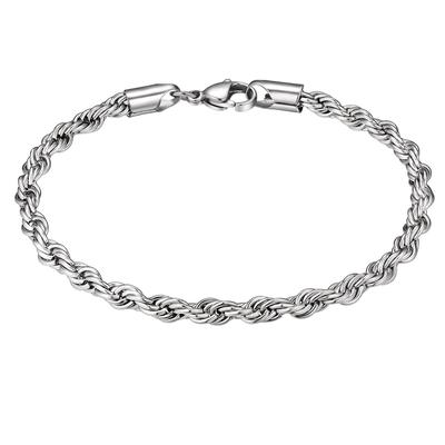 Armband TRUE REBELS "TR341" Gr. 21, silber, Armbänder, Herren, 21, Edelstahl, Armband