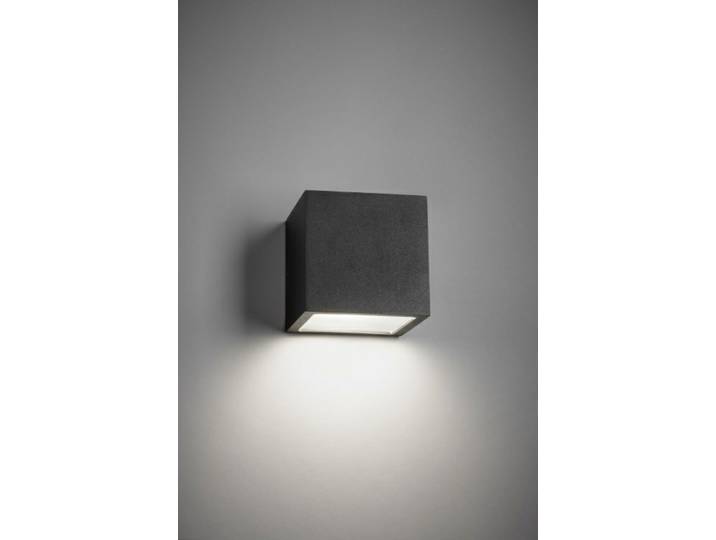 Cube LED Applique Murale d'Extérieur 3000K Bas Noir - LIGHT-POINT - Terrasse - Aluminium