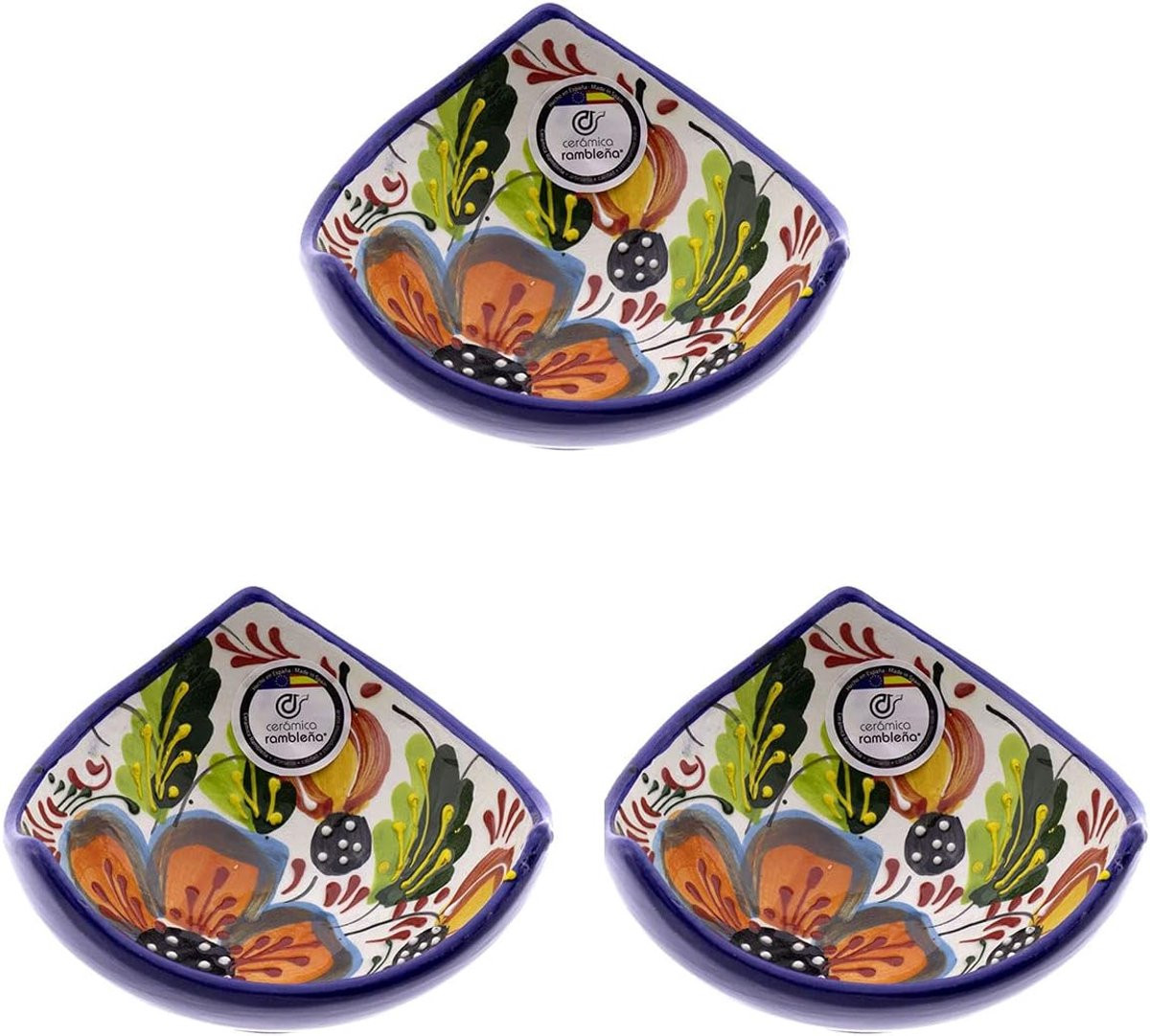 Handgemaakte keramische snack schaal Model 01 - 13 x 13 x 6,5 cm