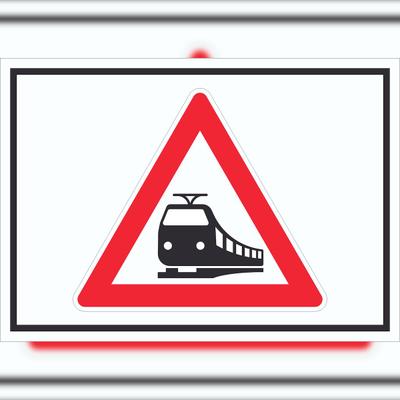 HB-Druck Schild Achtung Bahnübergang Symbol A0 (841x1189mm)