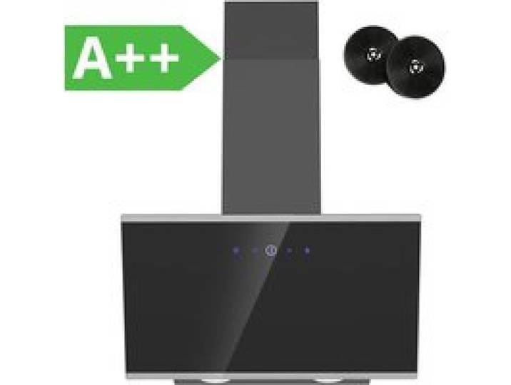 Hotte aspirante FIREGAS 60 cm noire inclinée tactile 420 m³/h A++ 3 vitesses recyclage ou évacuation filtre charbon CC130
