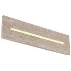 LED Wandleuchte Wandlampe Wohnzimmerlampe Stufenschalter Weiß Travertin B 40 cm
