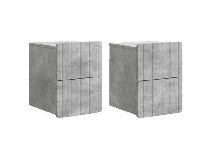 Heofavd Wandmontierter Nachttisch 2er Set Betongrau 33x34,5x43 cm