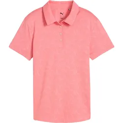 Puma Polo MATTR Lianas Jacquard, kurzarm, pfirsich