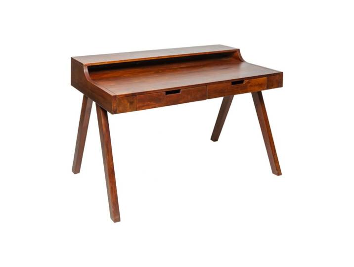 Bureau 2 tiroirs, 1 niche, 1 étagère en acacia massif 120cm