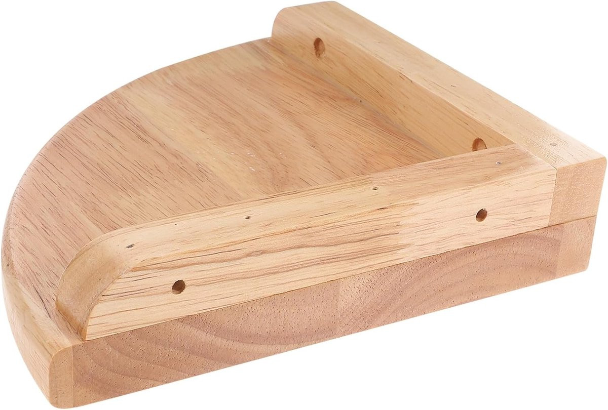 Waterbestendige houten hoekplank wandrek in eiken voor de keuken, badkamer of woonkamer