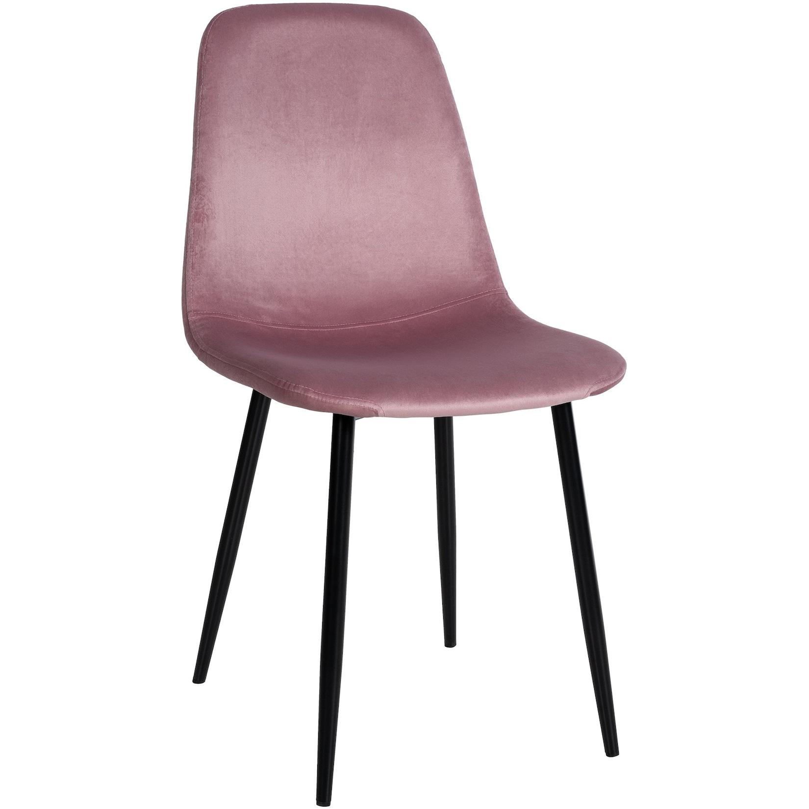 CLP Esszimmerstuhl Napier Samt Farbe: pink, Material: Samt