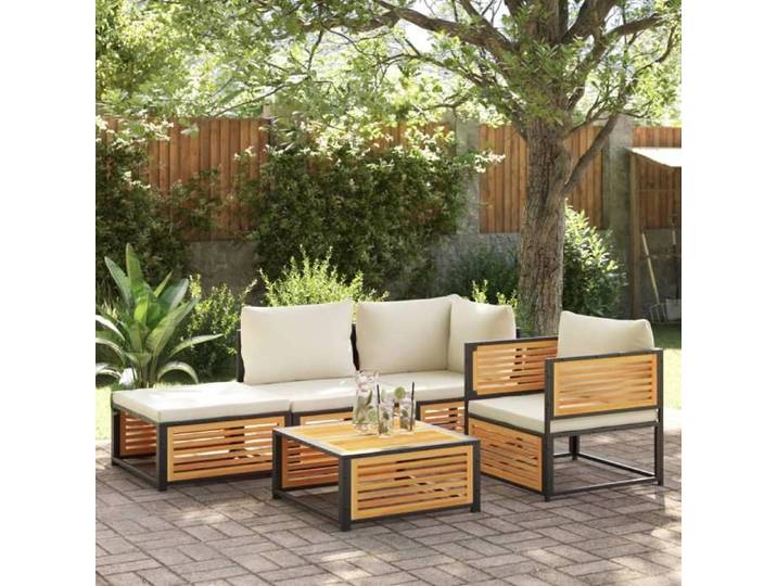 Promotion mars  * Canapé d'extérieur(1 PC)- YUNYAN - Chaise de jardin - MEUBLE JARDIN - avec coussins bois massif d'acacia_1615740