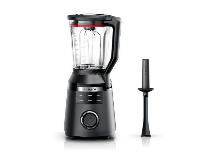 BOSCH Standmixer VitaPower Serie 6 MMBD665B1, Hochleistungsmixer, 45.000 rpm, schwarz , schwarz, B:20,6cm H:47,5cm T:20,6cm, Zerkleinerer, 2l, 6 Automatikprogramme inkl heisse Suppe, Stopfer, Sicherheitsdeckel, Standmixer
