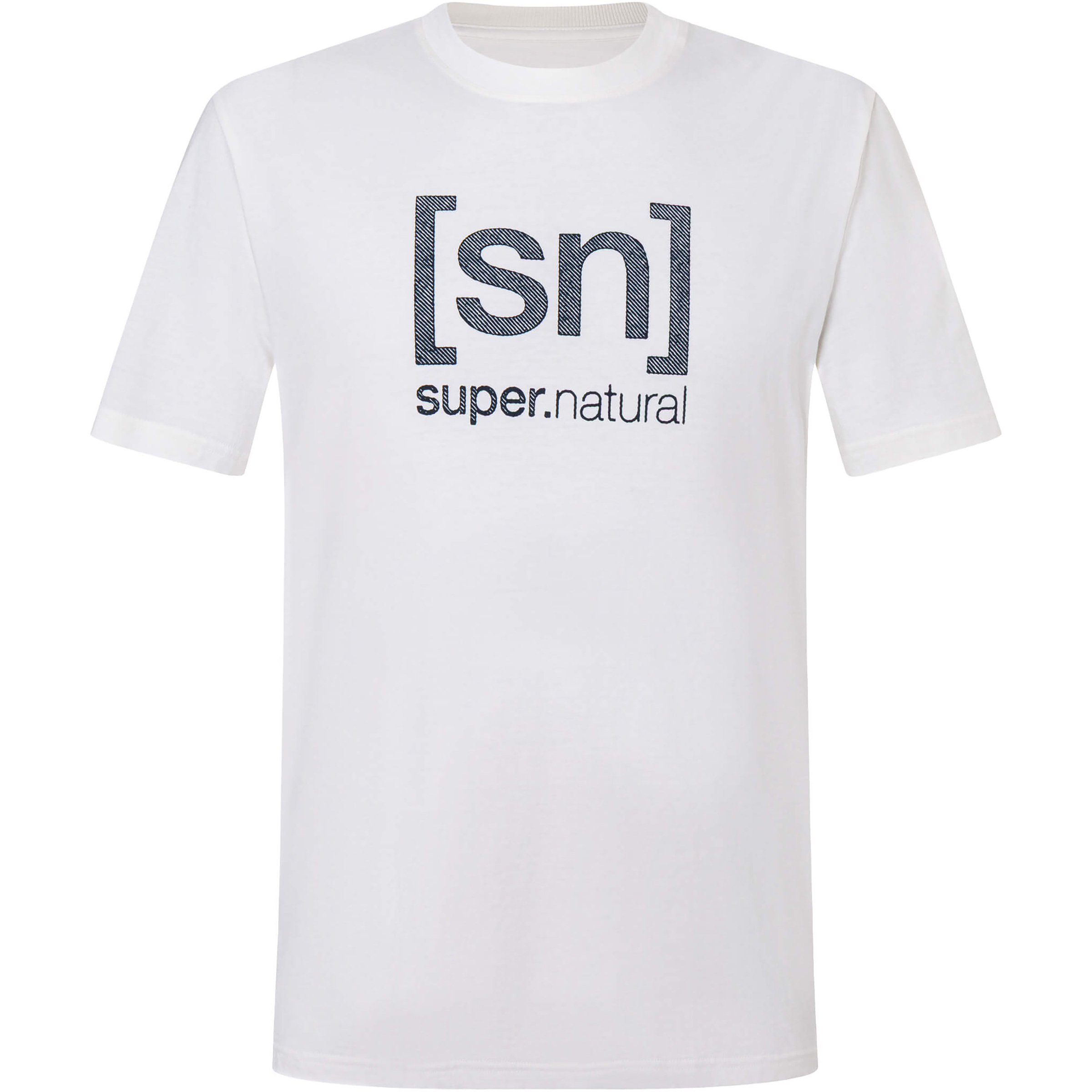 Super.Natural Denim Logo C Herren T-Shirts weiss Größe S Lifestyle Hautfreundlich Merinowolle