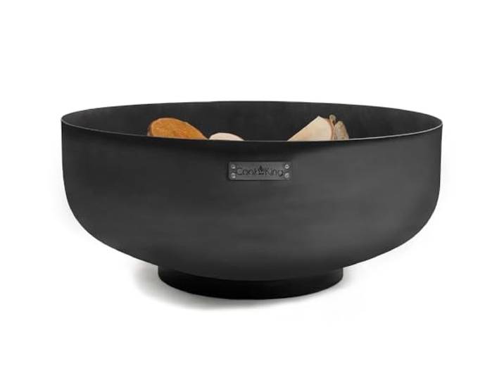 CookKing Feuerschale Palermo XXL aus Stahl Ø 80x35 cm Schwarz windgeschützt