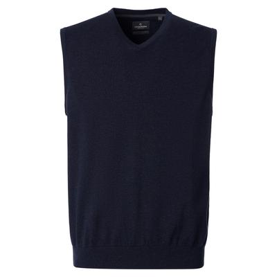 Pullunder CASAMODA "CASAMODA Pullunder uni", Herren, Gr. M, blau (nachtblau), 100% Baumwolle, Pullover Pullunder