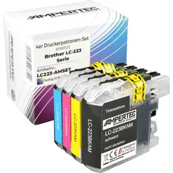 4 Kompatible Tinten ersetzt Brother LC-223 Multipack KCMY