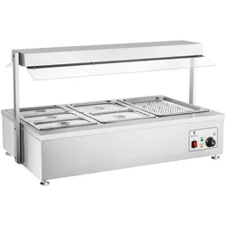Royal Catering Bain Marie Speisenwärmer, Speisewärmer, Silber