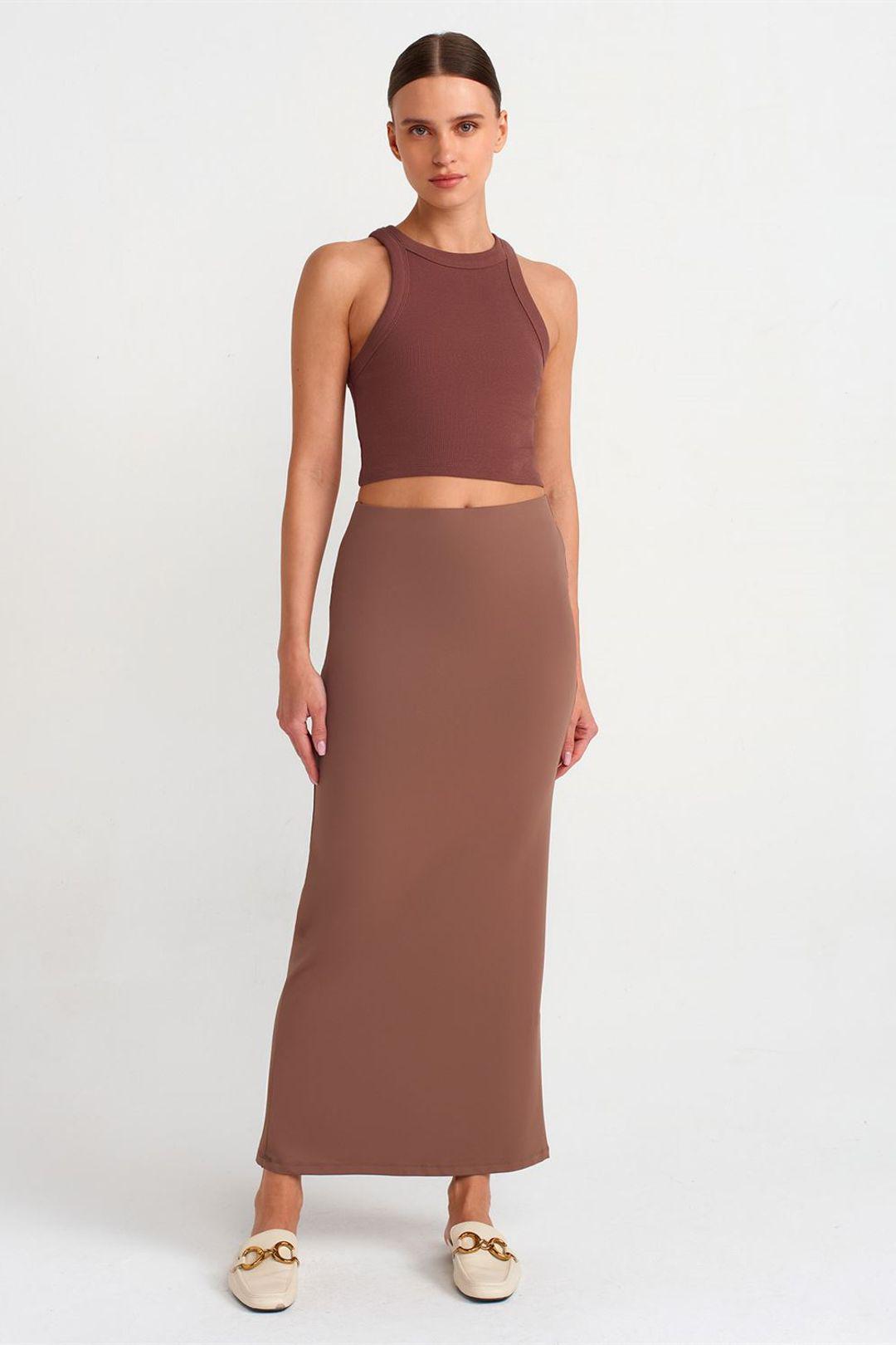 Hochtaillierter Maxi Bleistiftrock