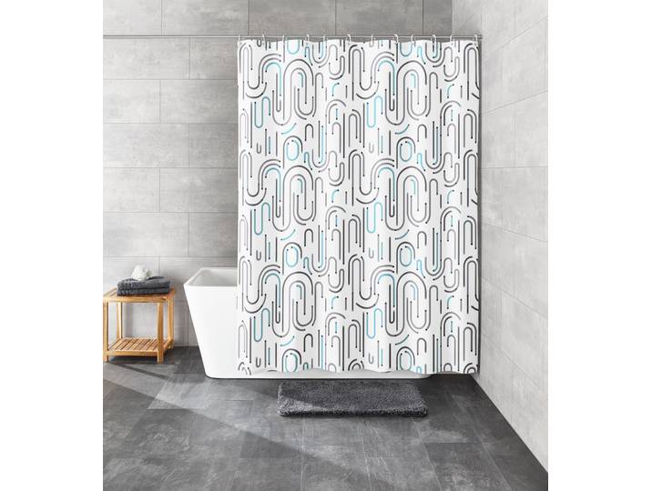 Duschvorhang KLEINE WOLKE » Vision« , grau, B:180cm H:200cm, Polyester, Duschvorhänge, Duschvorhang