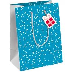 Clairefontaine 6x Geschenktasche M, Pinguine, 21,5x10,2x25,3 cm - Blau X-30918-3C