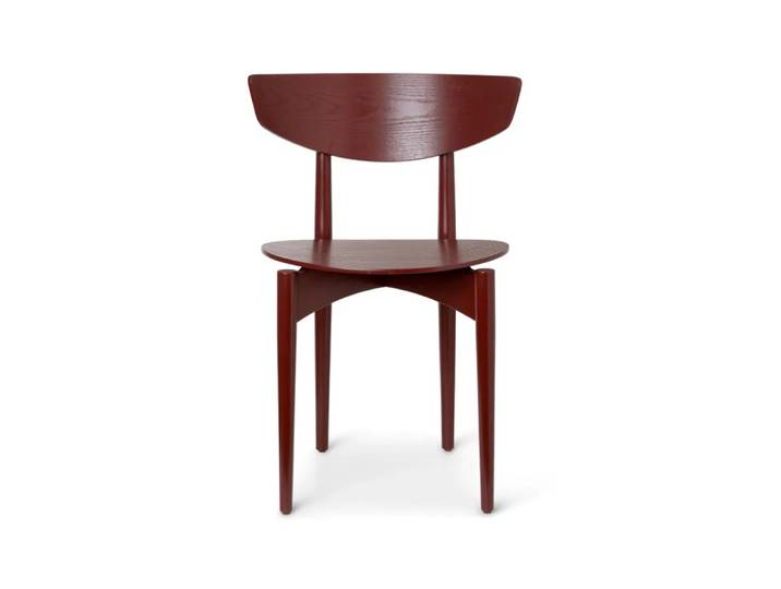 Ferm Living Chaise Herman red brown, pieds en frêne rouge-marron