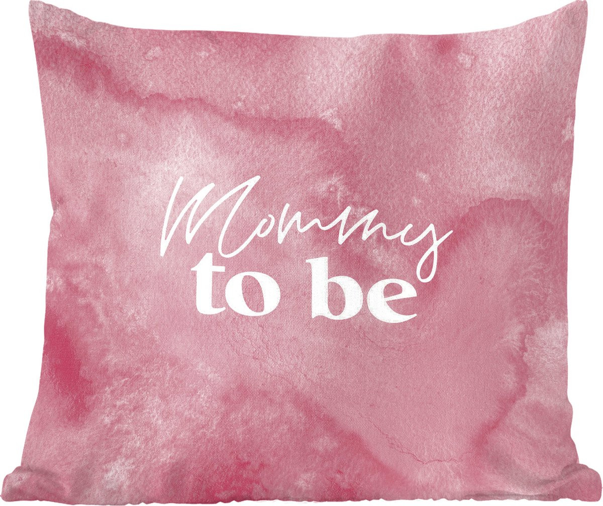 Sierkussen Mommy to be met quote voor in de woonkamer, 50 x 50 cm