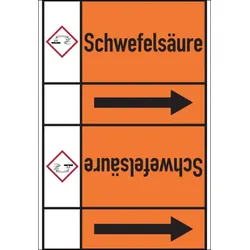 Rohrleitungskennzeichen Schwefelsäure - 33000x105 mm Folie selbstklebend