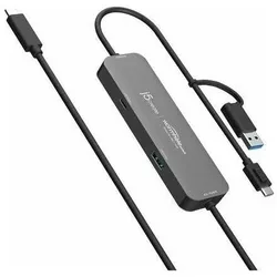 j5Create Wormhole Switch Crosslink USB-C Hub Msd Ns Perp (USB-C, 2 Ports), Dockingstation + USB Hub, Grau