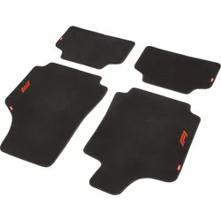 Formula 1 Universal Auto Fußmatten Set CM470 Logo Rot 4tlg