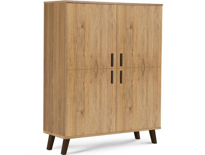 Commode de chambre armoire scandinave FRISK Noir 107 x 40 x 134