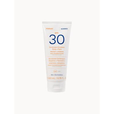 YOGHURT Sonnenschutz-Emulsion für Körper und Gesicht SPF30 200ml von KORRES