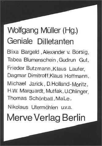 Wolfgang Müller - Geniale Dilletanten - Preis vom 09.10.2026 07:28:09 h
