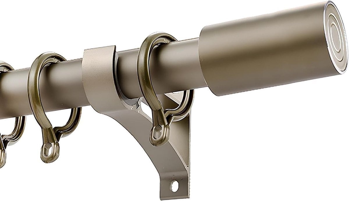 Aluminium Gordijnroede voor Wandmontage - Champagne - 95 cm