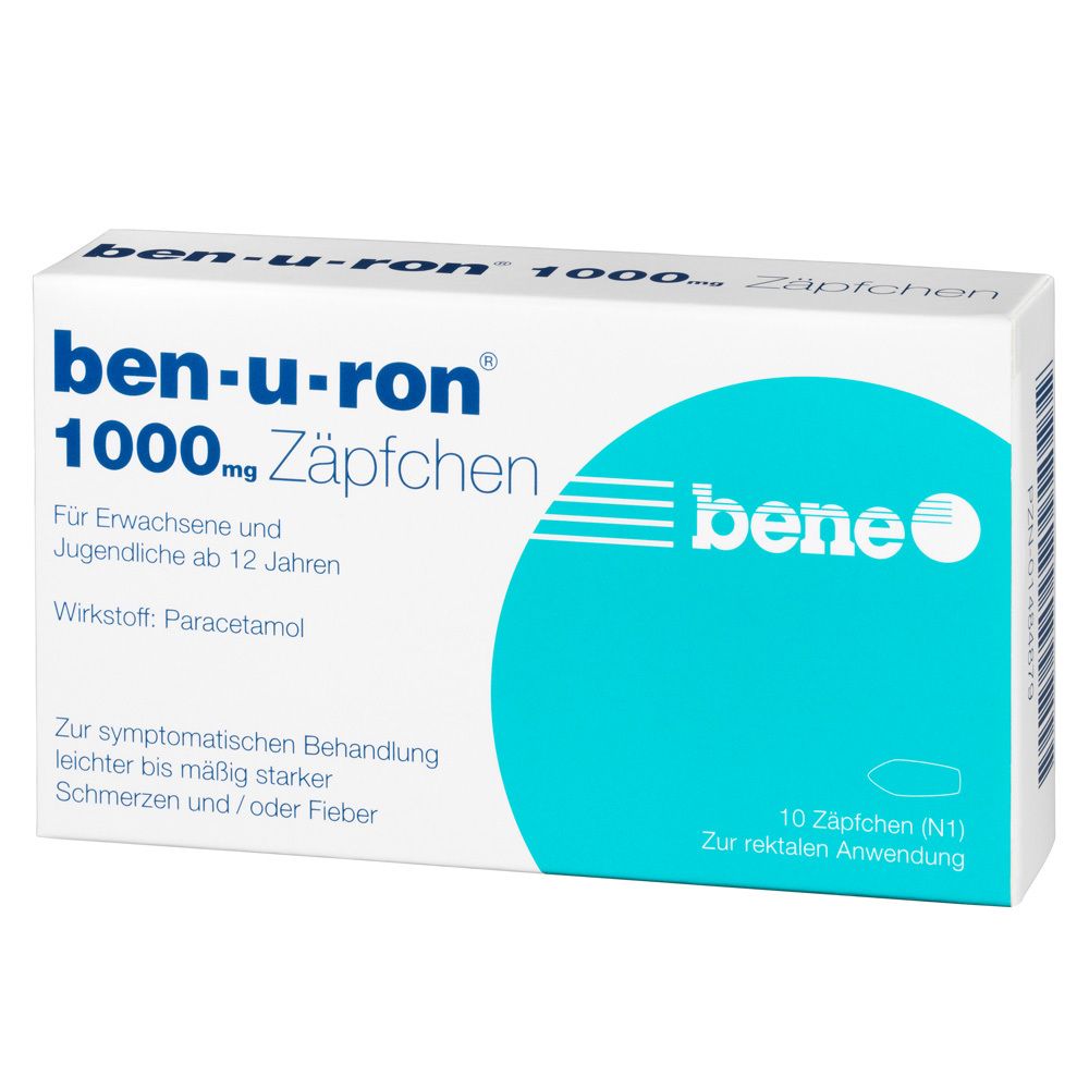 Ben-U-Ron 1.000 mg Suppositorien 10 St Erwachsenen-Suppositorien