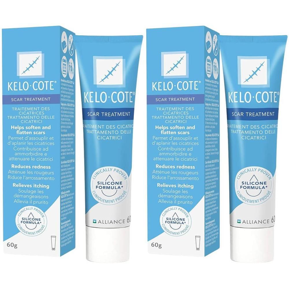 Kelo-Cote Silikon Gel zur Behandlung von Narben x2 2x60 g