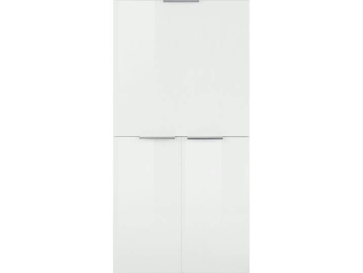 Sekretär HOME AFFAIRE Dalia, Schreibtisch , weiss (weiß hochglanz), B:70cm H:140cm T:35cm, Sekretäre, Sekretär, PC-Schrank im modernen Design, Breite 70 cm, Made in Italy