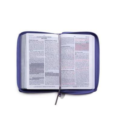Santa Biblia de Promesas Reina Valera 1960 / Tamaño Manual / Letra Grande / Piel Especial Con Cierre / Lavanda // Spanish Promise Bible Rvr60 / Handy