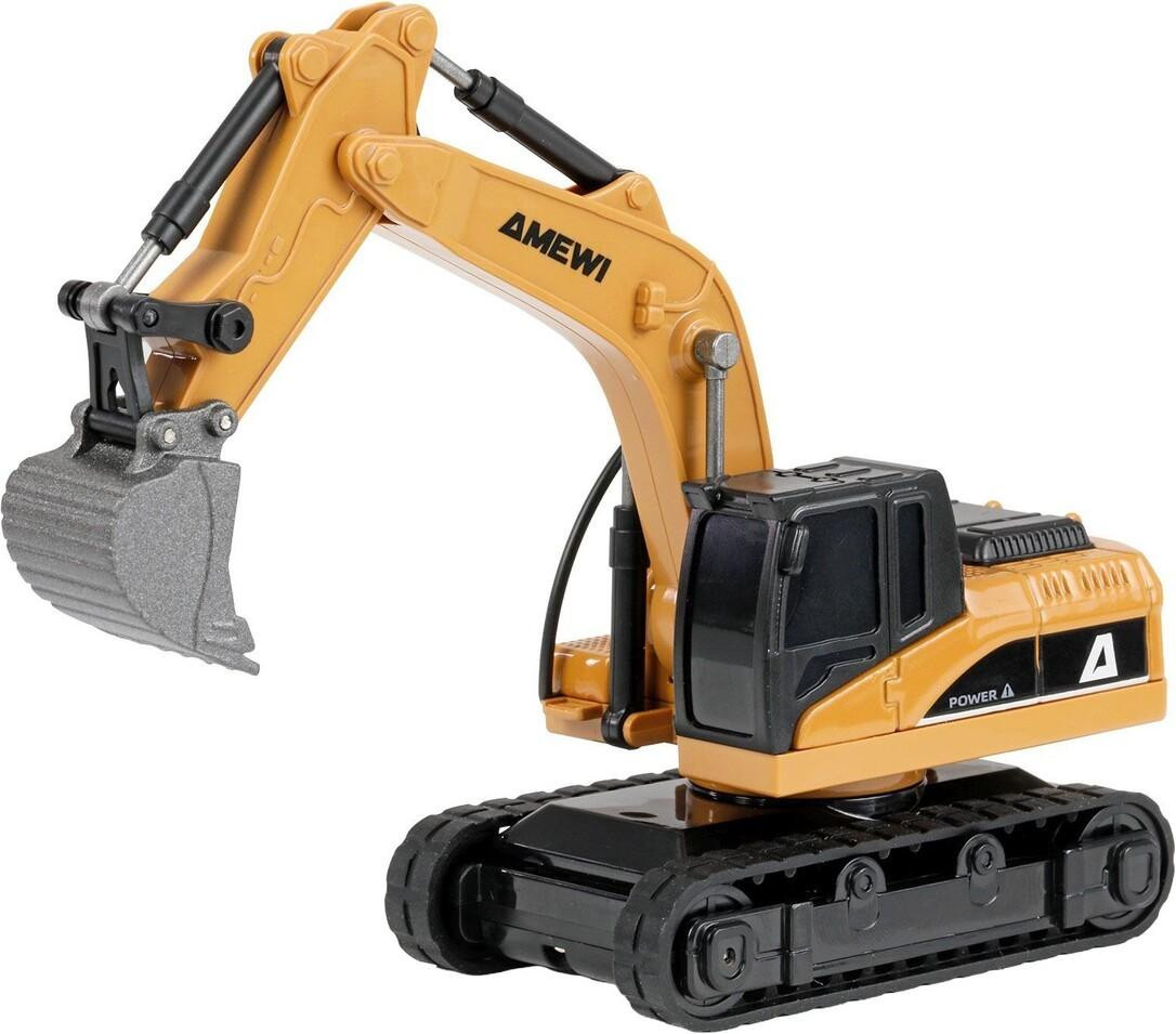 AMEWI 22744 Mini-Bagger Metall Proportioneel 8-Kanaals 1:64 RTR