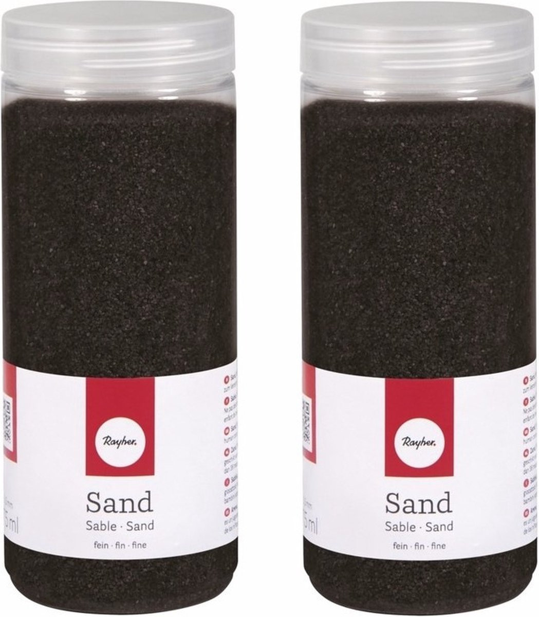 Rayher Decoratiezand Zwart 4x 475 ml