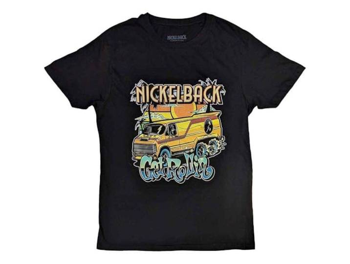 Nickelback Get Rollin Band Logo T Shirt S