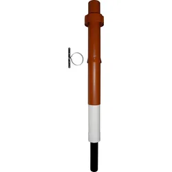 Dachdurchführung senkrecht C33x DN80/125, L:1200-1700mm, rotbraun