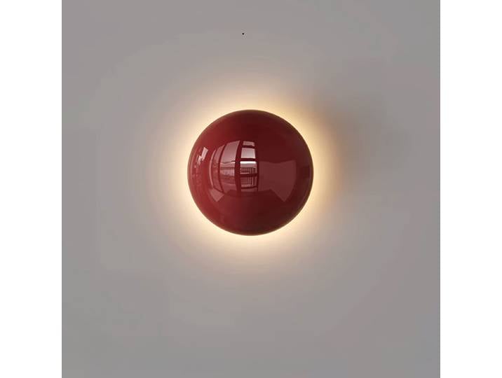 Lampe de mur LED moderne rouge rond en métal appliques murales pour chambre salon couloir plafonnier concepteur crème chambre décorative